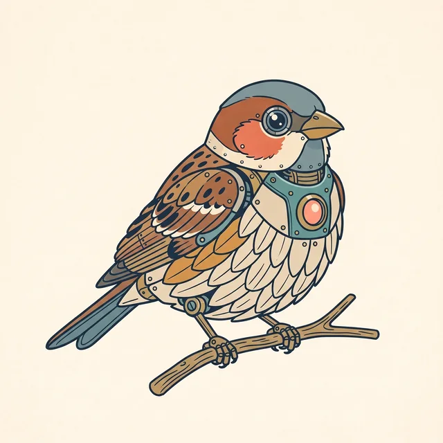 Shufflewing, a sparrow
